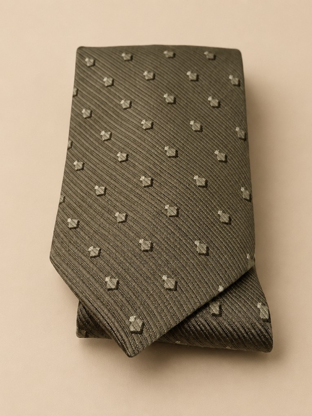 Alfani Gray Subtle Geometric Woven Tie